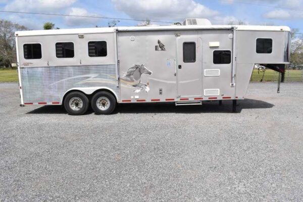 2007 American Spirit 8308LQ 3 Horse Trailer with 8′ Short Wall