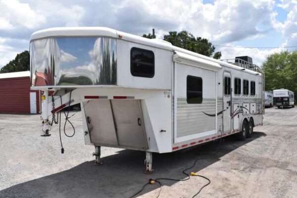 2007 American Spirit 8410GLQ 4 Horse Trailer with 10′ Short Wall