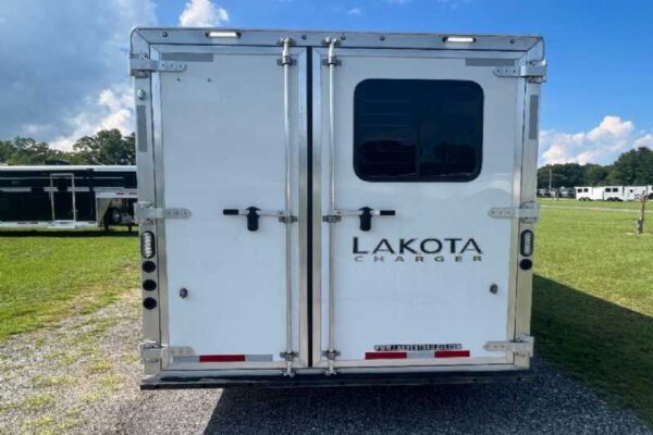 2024 Lakota Charger 8411RKGLQ 4 Horse Trailer with 11′ Short Wall