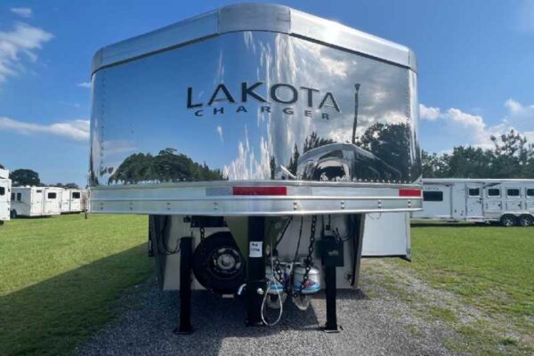 2024 Lakota Charger 8411RKGLQ 4 Horse Trailer with 11′ Short Wall