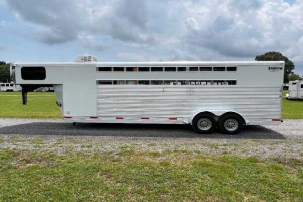 Used 2022 Shadow STK Stock Trailer with 8′ Short Wall