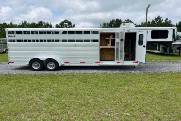 Used 2022 Shadow STK Stock Trailer with 8′ Short Wall